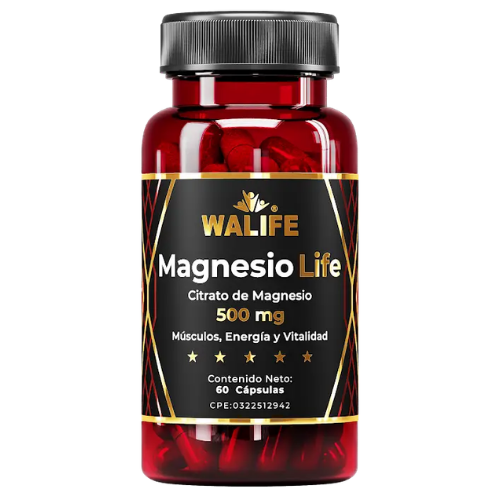 MAGNESIO LIFE CITRATO DE MAGNESIO 500MG CAP X 60 WALIFE